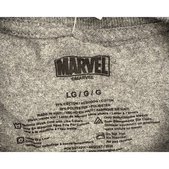 Marvel Avengers Mens Gray Short Sleeve Comic Book Super Heroes Shirt Large NWT - Picture 3 of 5